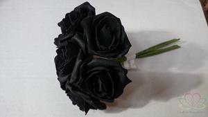 Decoflorall foam roos Emilia Zwart DOOS 42 new Zwarte roos