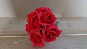 Decoflorall foam Rose Emilia 6cm. Rood BUNDEL7 bundel