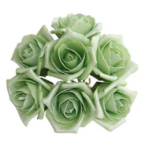 Decoflorall foam roos Emilia antique Cool Green doos 42 Parelmoer bloemen