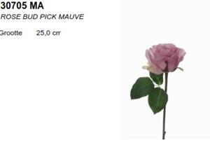 Decoflorall Roos Rose bud knop HALF OPEN Mauve Roos knop