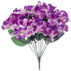 Decoflorall Hortensia 11HYDRANGEA BUSH PURPLE 35 cm. flowerwall vuller