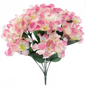 Decoflorall Hortensia 11HYDRANGEA BUSH Pinkroze 35 cm. flowerwall vuller