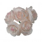 Decoflorall Ranonkels foam 6 cm. Creme Roze/ bundel 5 st Ranonkels van foam