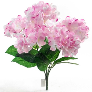 Decoflorall Hortensia GROOT HYDRANGEA BUSH ZachtRoze 43 cm. Groot! flowerwall vuller