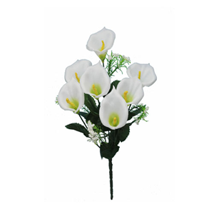 Decoflorall Callaboeketje (5 knop) met Gips Wit Callaboeketje (5 knop) m