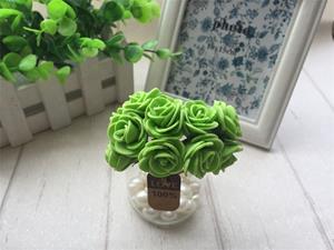 Decoflorall Mini foam roos 2, 5 cm. appelGroen +/- 144st zak,  Mini foam roos