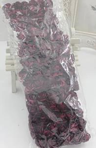 Decoflorall Actie Mini foamrose met tule WIJNrood BULK pak 144 st 2 cm.