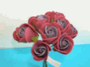 Decoflorall Actie Mini foam roos 2 cm. Bordeaux doos 144 st Mini foam roos