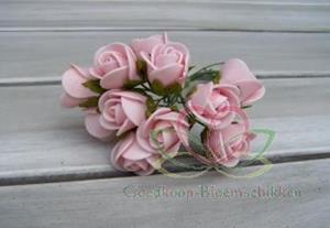 Decoflorall Mini foam roos 2 cm. Roze / doos144 Mini foam roos