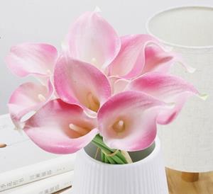 Decoflorall Calla Real Touch Wit/Roze +/- 7 cm. en 37cm lang. / st Calla Real Touch +/- 7 cm.