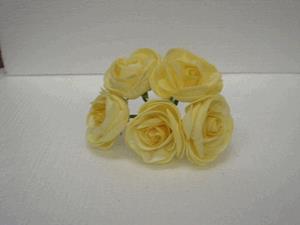 Decoflorall Ranonkels foam 6 cm. geel/ DOOS 30 stuks Ranonkels van foam
