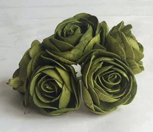Decoflorall Ranonkels foam 6 cm. Green MosGroen DOOS 30 stuks Ranonkels van foam