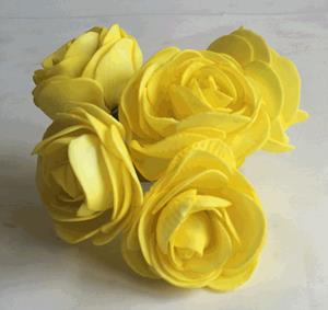 Decoflorall Camelia Ranonkel foambloem Yellow Neon DOOS 30st Ranonkel foambloemen