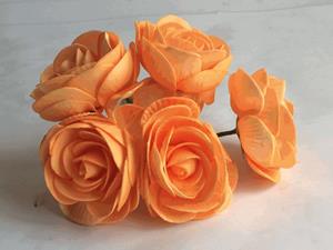 Decoflorall Camelia Ranonkel foambloem Orange Neon DOOS 30st Ranonkel foambloemen