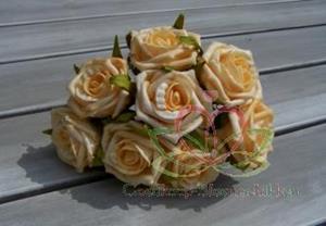 Decoflorall foam roos Elegant 5 cm. Geel / doos 48 foam roos Eleg