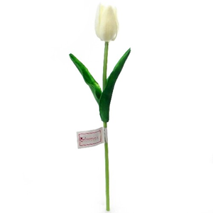 Decoflorall Tulp Realtouch WIT / stuks. 34cm. Witte tulp