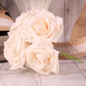 Decoflorall Foam Roos  Open Tea Rose X5 Ivory Foamroos