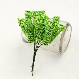 Decoflorall Foam Curly Stamen Bacca pick Groen 12/bundel voor corsages en inpakken