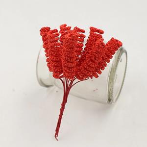 Decoflorall Foam Curly Stamen Bacca pick Rood 12/bundel voor corsages en inpakken