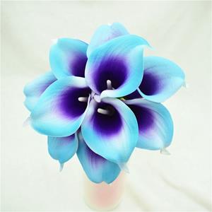 Decoflorall Calla Real Touch Royal Blue +/- 7 cm. en 37cm lang. / st Calla Real Touch +/- 7 cm.