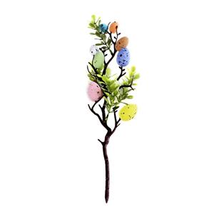 Decoflorall Paastak met Gekleurde eieren +/- 35cm Kunsttak Multicolor