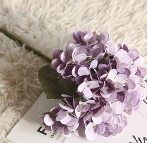 Decoflorall Hortensia 35cm. SINGLE HYDRANGEA  MAUVE Hortensia MAUVE, prachtige kleur