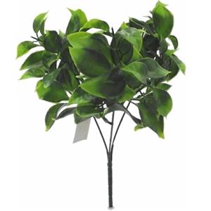 Decoflorall Vuller 28cm PLASTIC LEAFY BUSH GREEN corsage vuller of in klein potje