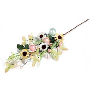 Decoflorall Prachtige tak met Zonnebloemen en eieren +/- 53cm Paastak met Gekleurde eieren 