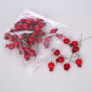 Decoflorall Besjes op draad 18 mm zak 48st Rood Besjes op draad  