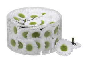 Decoflorall Madeliefjes bloemhoofd 3 cm doosje +/- 100stuks Daisy fabric