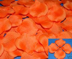 Decoflorall Blad zijde blaadjes oranje rozenblaadjes / pakje Blad zijde blaadjes oranj