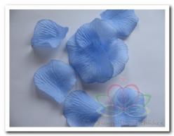 Decoflorall Blad zijde blaadjes Lichtblauw rozenblaadjes / pak Blad zijde blaadjes Licht