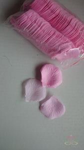 Decoflorall Actie Blad zijde blaadjes Lichtroze rozenblaadjes / BIGPACK1000 Blad zijde blaadjes
