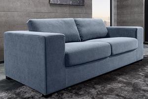 Invicta Interior 3-zits bank MR LOUNGER 220cm blauw Cord Couch binnenvering - 43757
