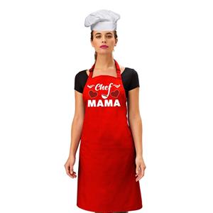 Bellatio Decorations Chef Mama keukenschort rood voor dames
