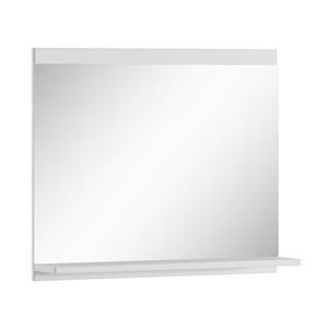 Badplaats Badkamerspiegel Montreal 60 x 12 x 50 cm - Wit - Spiegel met Houten Frame en Planchet