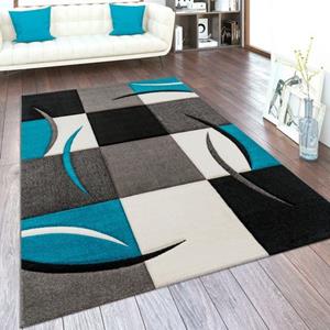 Paco Home Teppich "Diamond 665", rechteckig, Karo Muster, 3D-Design, auch als Läufer, Wohnzimmer, Schlafzimmer
