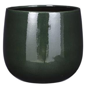 Mica Decorations Plantenpot - keramiek - groen glans - D29|H25 cm