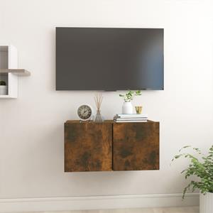 VidaXL Tv-meubel hangend 60x30x30 cm bewerkt hout gerookt eikenkleurig