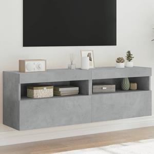 VidaXL Tv-wandmeubels met LED 2 st 60x30x40 cm betongrijs