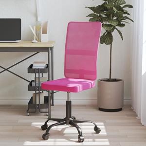 VidaXL Kantoorstoel verstelbare hoogte mesh stof roze