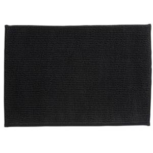 MSV Badkamerkleed/badmat Voor Op De Vloer - Zwart - 40 X 60 Cm