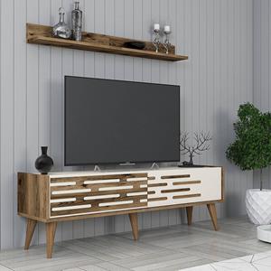 Kalune Design Set van TV-meubel en wandrek Valensiya | 