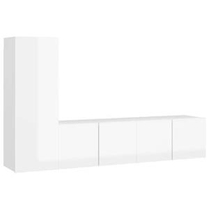 Vidaxl - 3-tlg. TV-Schrank-Set Hochglanz-Weiß Holzwerkstoff Weiß