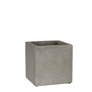 Mica Decorations Jimmy Bloempot - 15x15x15 Cm - Lichtgrijs - Grijs
