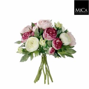 Mica Decorations Ranonkel Boeket Maat In Cm: 22 Roze - Roze