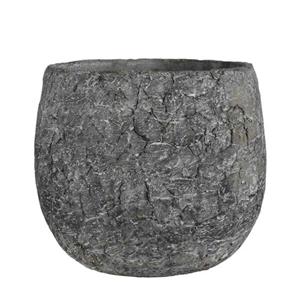 Mica Decorations Thomas Ronde Bloempot - H20 X Ø24 Cm - Antraciet - Antraciet