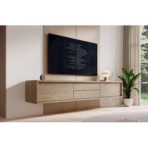 Meubella TV-Meubel Fortunato - Eiken - 180 cm - Met lades