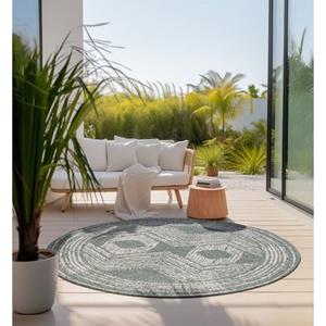 ELLE DECORATION Teppich "Merge, In- und Outdoor", rund, Flachgewebe, In-& Outdoor, Modern, Wendeteppich, Balkon, Wohnzimmer