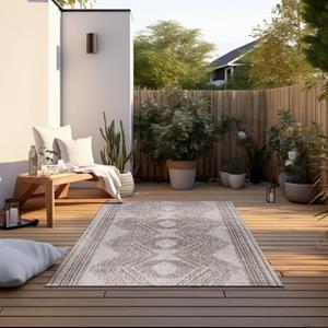 ELLE DECORATION Teppich "Merge, In- und Outdoor", rechteckig, Flachgewebe, In-& Outdoor, Modern, Wendeteppich, Balkon, Wohnzimmer